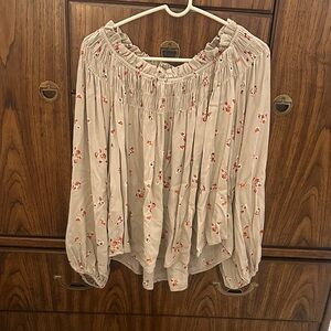Ces Femme Beige Floral Blouse
